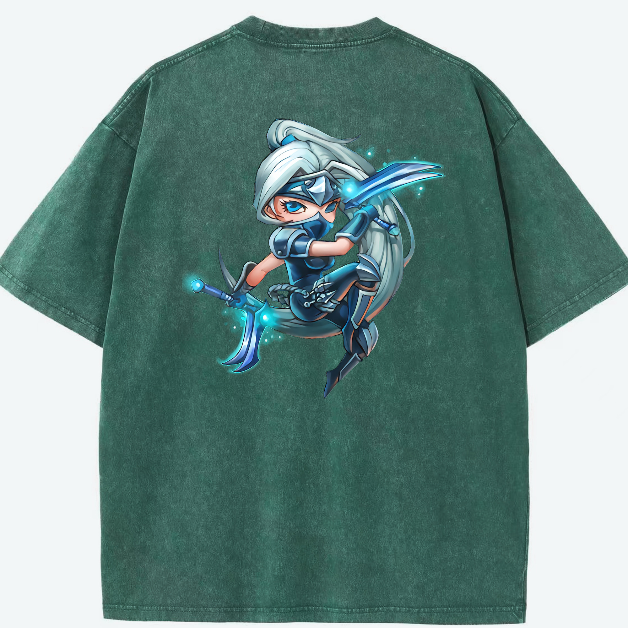 リーグ・オブ・レジェンド League of Legends LOL 綿100% ヴィンテージ風 半袖Tシャツ（背面プリント）